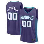 Kooe Custom C.Hornets  Purple Fast Break Jerseys - Icon Edition