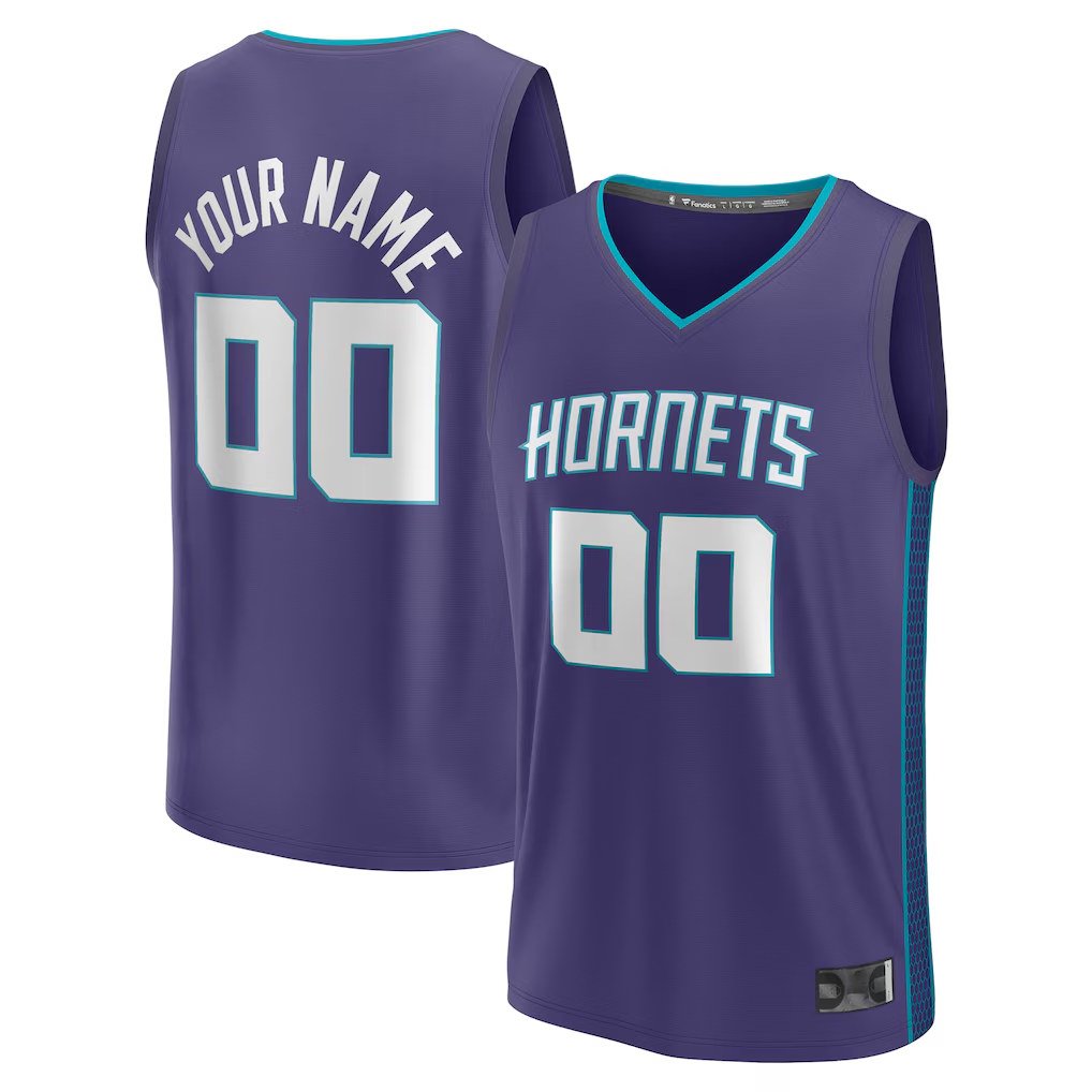 Kooe Custom C.Hornets  Purple Fast Break Jerseys - Statement Edition