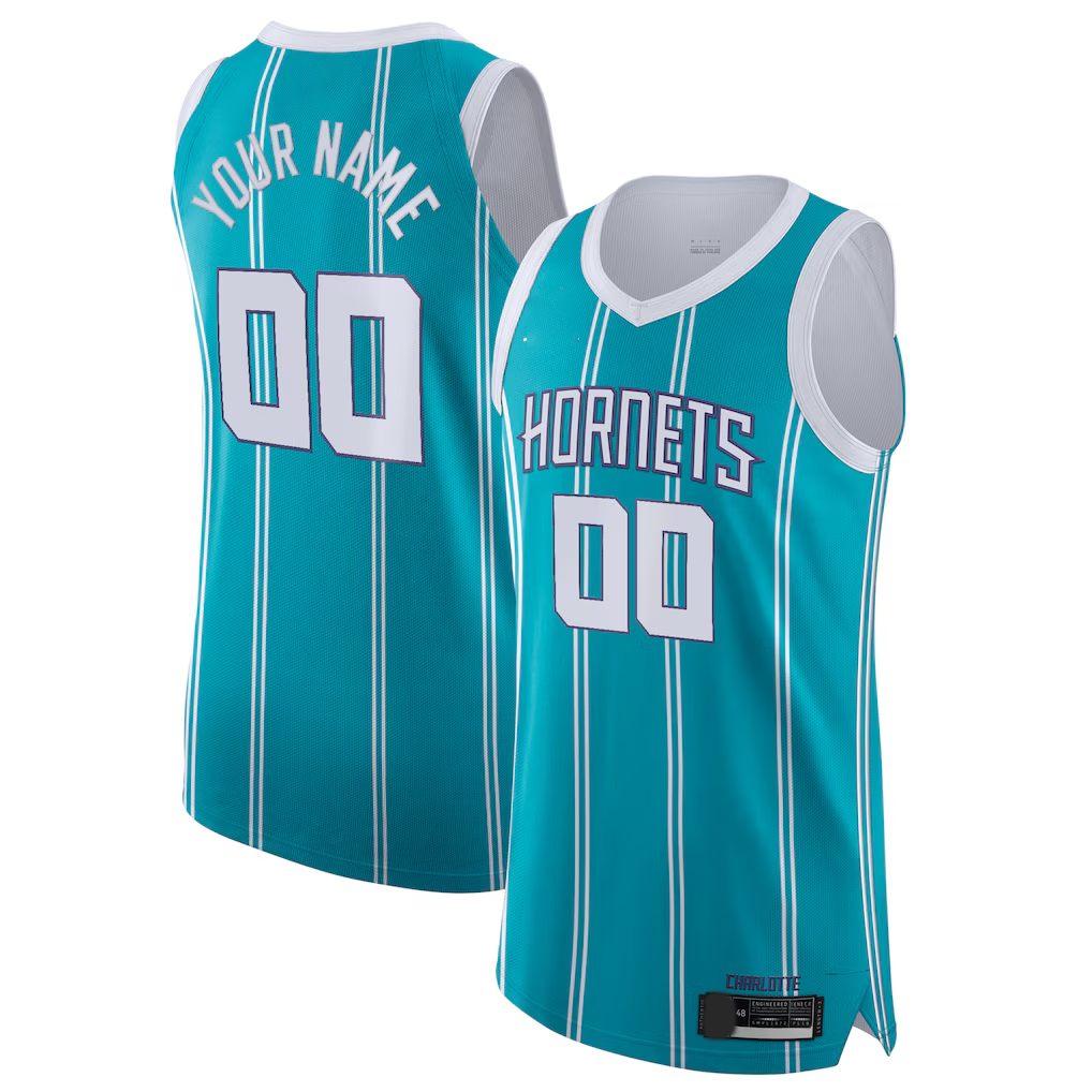 Kooe Custom C.Hornets  Teal 202021 Authentic Jerseys - Icon Edition