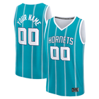 Kooe Custom C.Hornets  Teal Fast Break Jerseys - Icon Edition