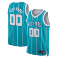 Kooe Custom C.Hornets  Teal Swingman Jerseys - Icon Edition