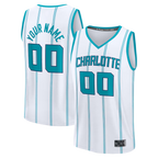 Kooe Custom C.Hornets  White Fast Break Jerseys - Icon Edition