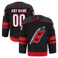 Kooe Custom C.Hurricanes Black Home Authentic Pro Stitched Jerseys