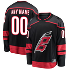 Kooe Custom C.Hurricanes Black Home Breakaway Stitched Jerseys