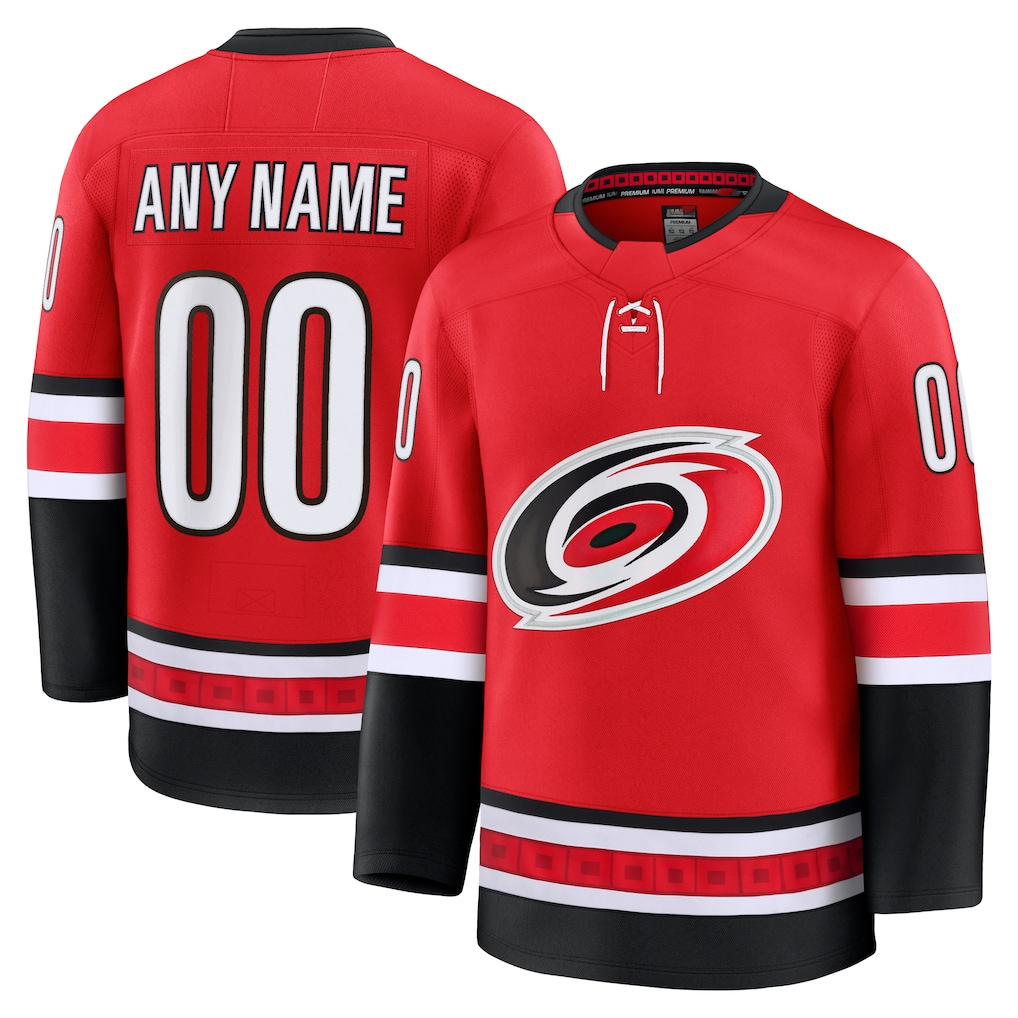 Kooe Custom C.Hurricanes Red Alternate Premium Stitched Jerseys