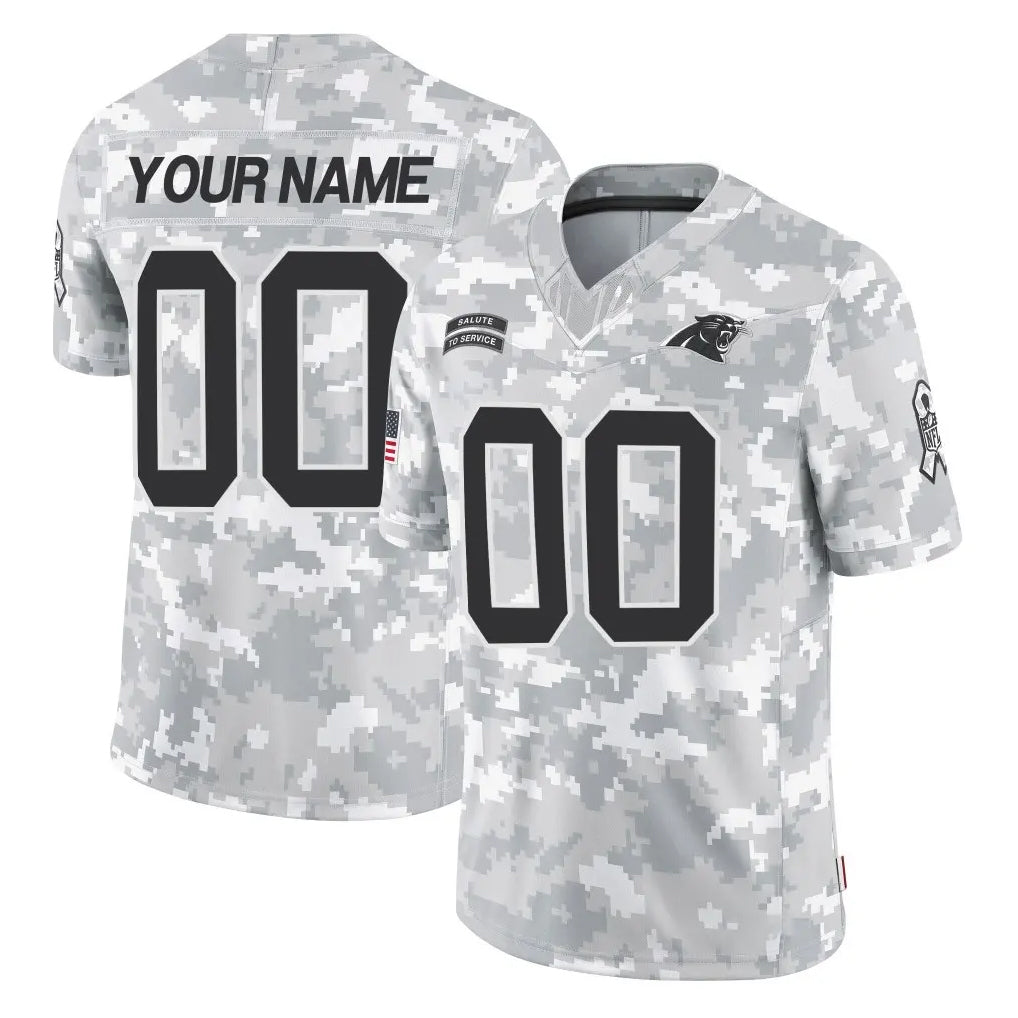 Kooe Custom C.Panthers Arctic Camo Salute to Service Limited Game Any Name & Numbers Stitched Jerseys