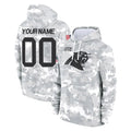 Kooe Custom C.Panthers Arctic Camo Salute to Service Pullover Hoodies Any Name & Numbers Stitched Jerseys