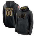 Kooe Custom C.Panthers Black Salute to Service Pullover Hoodies Any Name & Numbers Stitched Jerseys