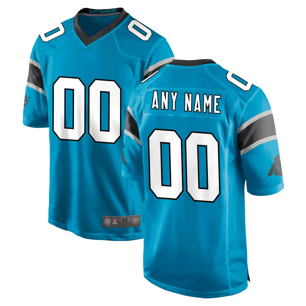 Kooe Custom C.Panthers Blue Game Any Name & Numbers Stitched Jerseys