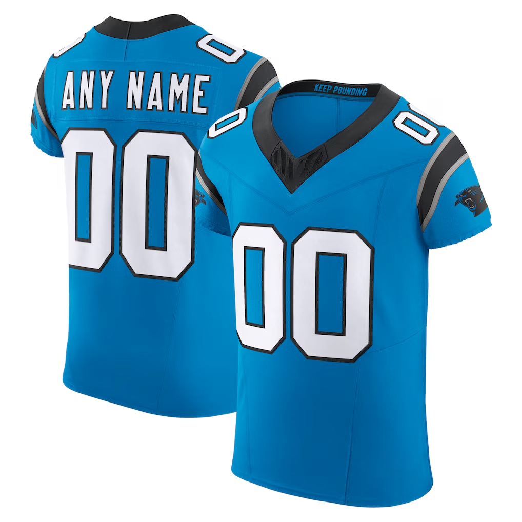 Kooe Custom C.Panthers Blue Vapor F.U.S.E. Elite Stitched Jerseys