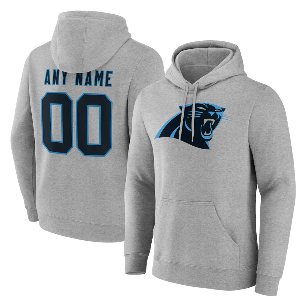 Kooe Custom C.Panthers Gray Salute to Service Hoodies Any Name & Numbers Stitched Jerseys