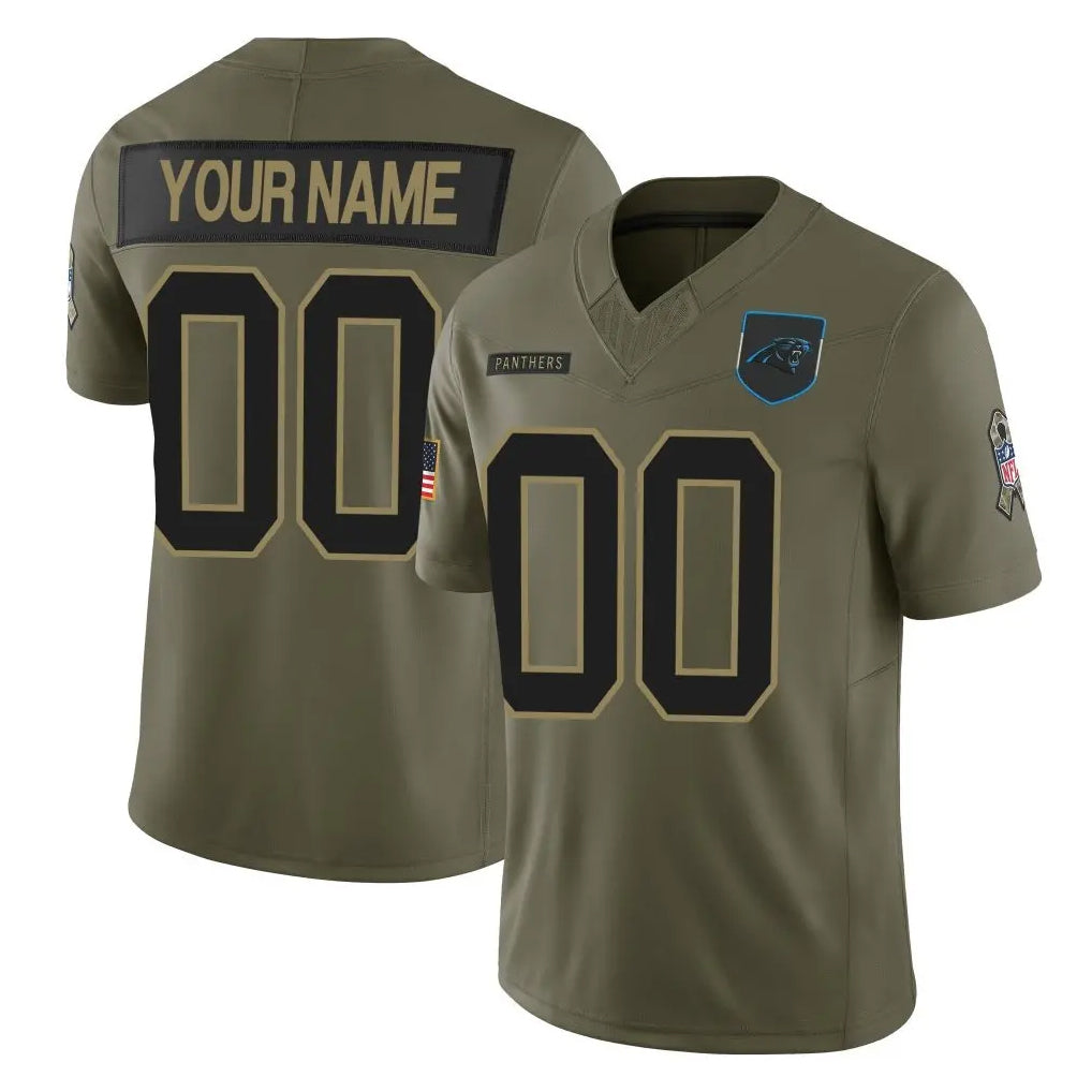 Kooe Custom C.Panthers Olive 2025 Salute to Service Limited Home Game Any Name & Numbers Stitched Jerseys