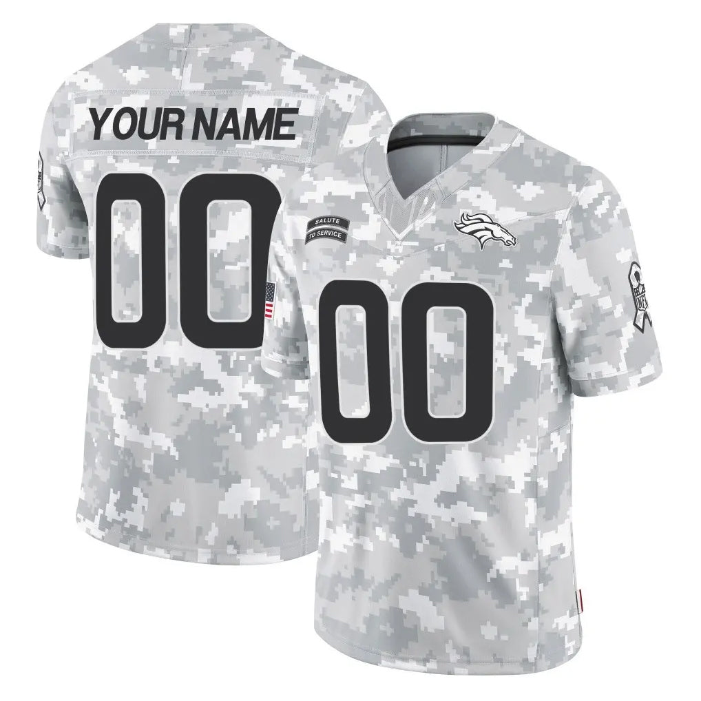 Kooe Custom D.Broncos Arctic Camo Salute To Service Limited Any Name & Numbers Stitched Jerseys