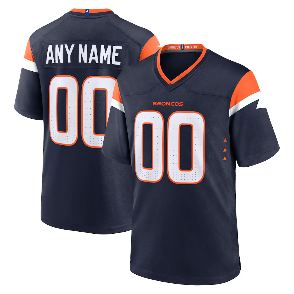 Kooe Custom D.Broncos Navy Alternate Mile High Collection Game Stitched Jerseys