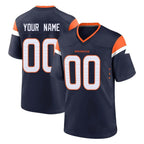Kooe Custom D.Broncos Navy Home Game Any Name & Numbers Stitched Jerseys
