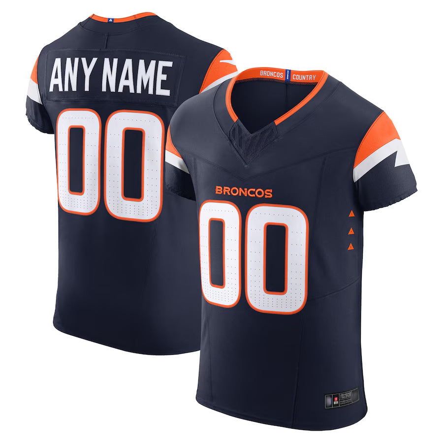 Kooe Custom D.Broncos Navy Vapor F.U.S.E. Elite Stitched Jerseys