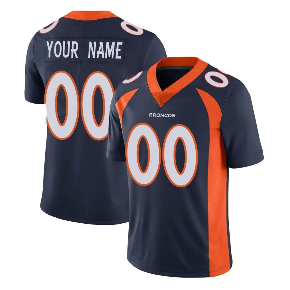 Kooe Custom D.Broncos Navy Vapor Untouchable Limited Game Any Name & Numbers Stitched Jerseys