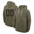 Kooe Custom D.Broncos Olive Salute to Service Pullover Hoodies Limited Any Name & Numbers Stitched Jerseys