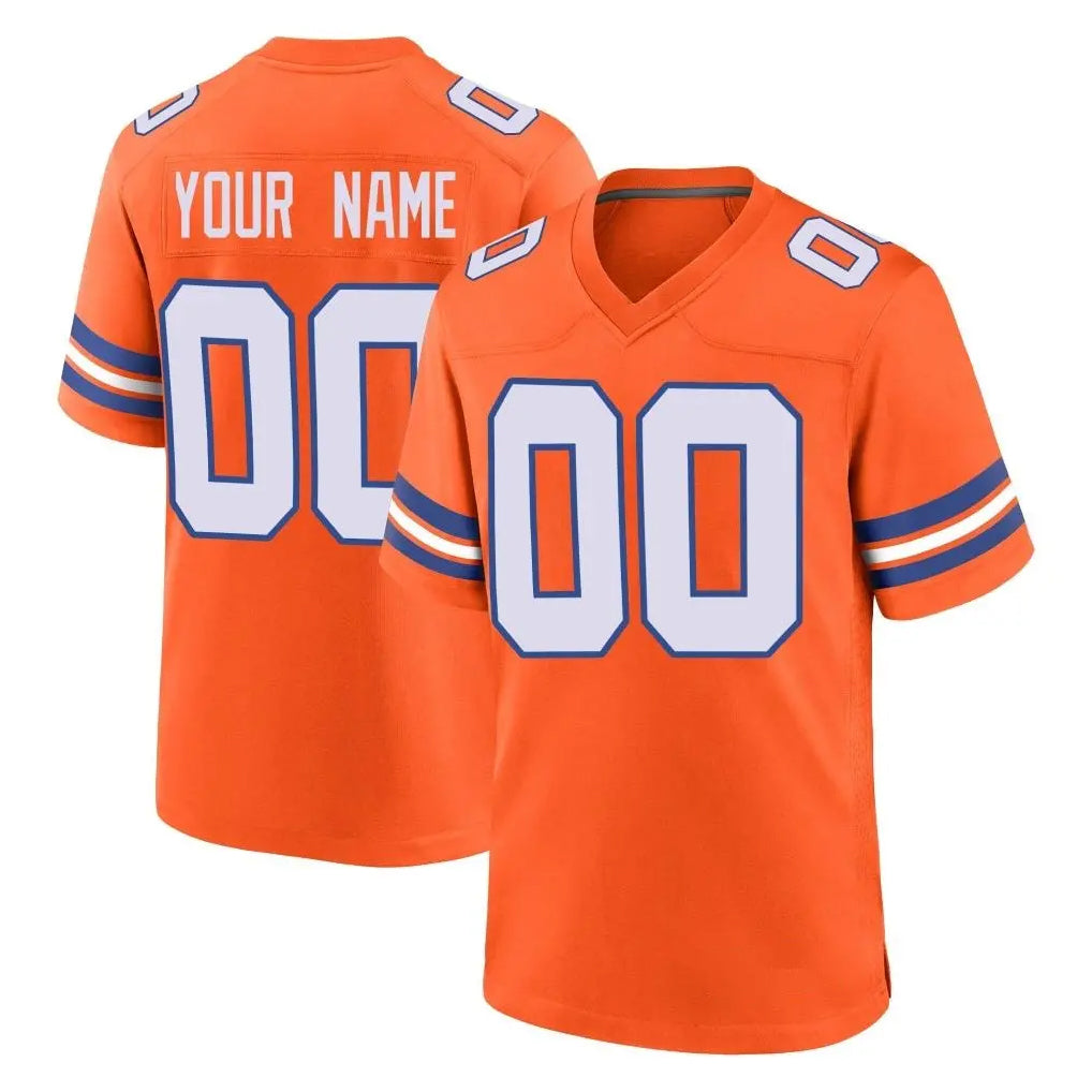 Kooe Custom D.Broncos Orange Alternate Collection Throwback Game Any Name & Numbers Stitched Jerseys