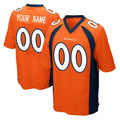Kooe Custom D.Broncos Orange Color Home Game Any Name & Numbers Stitched Jerseys