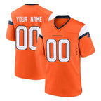 Kooe Custom D.Broncos Orange Home Game Any Name & Numbers Stitched Jerseys