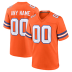 Kooe Custom D.Broncos Orange Mile High Collection 1977 Throwback Game Stitched Jerseys