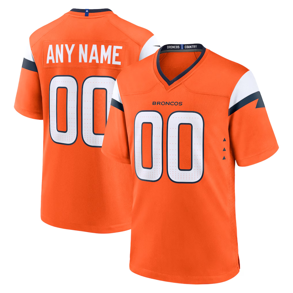 Kooe Custom D.Broncos Orange Team Game Stitched Jerseys