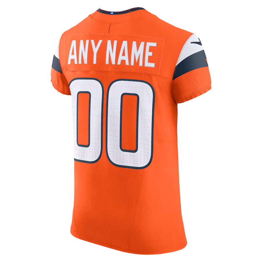 Kooe Custom D.Broncos Orange Vapor F.U.S.E. Elite Stitched Jerseys