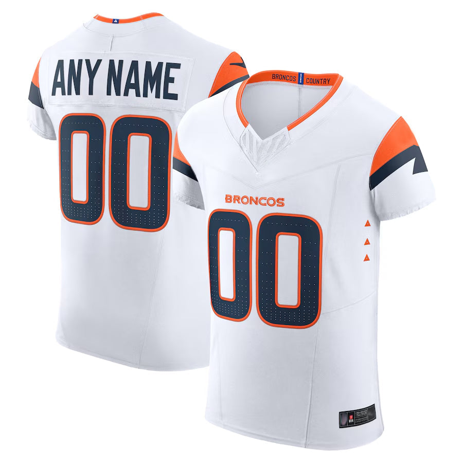 Kooe Custom D.Broncos Vapor F.U.S.E. Elite White Stitched Jerseys