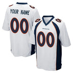 Kooe Custom D.Broncos White Game Any Name & Numbers Stitched Jerseys