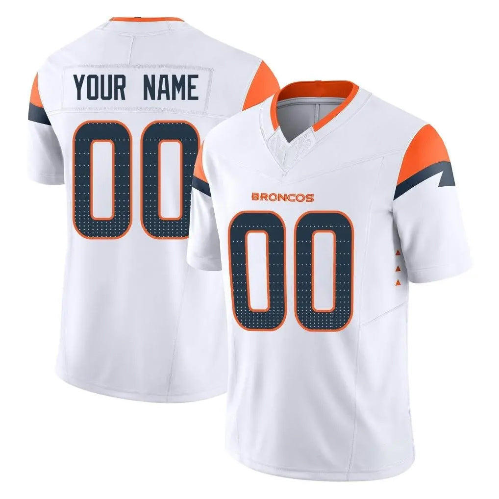 Kooe Custom D.Broncos White Limited Vapor F.U.S.E. Home Game Any Name & Numbers Stitched Jerseys