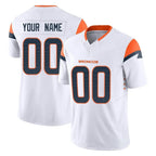 Kooe Custom D.Broncos White Limited Vapor F.U.S.E. Home Game Any Name & Numbers Stitched Jerseys