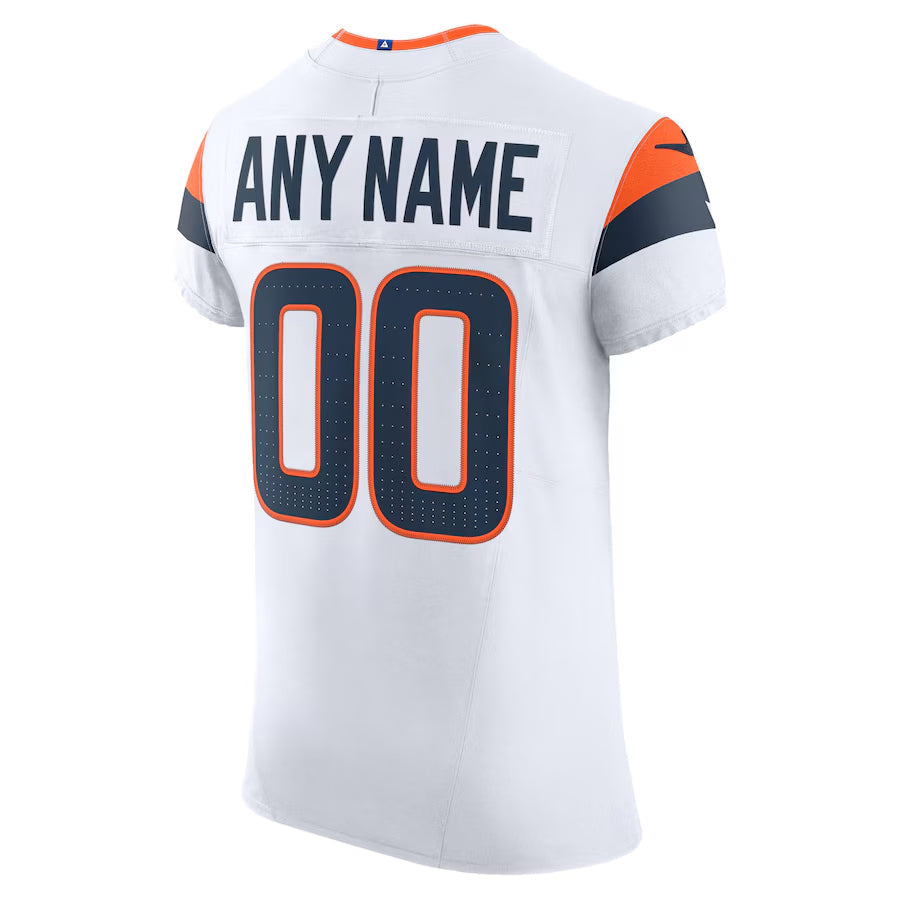 Kooe Custom D.Broncos White Vapor F.U.S.E. Elite Stitched Jerseys