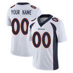 Kooe Custom D.Broncos White Vapor Untouchable Limited Home Game Any Name & Numbers Stitched Jerseys