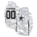 Kooe Custom D.Cowboys Arctic Camo Salute to Service Hoodies Limited Game Any Name & Numbers Stitched Jerseys