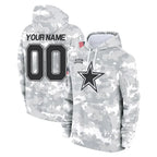 Kooe Custom D.Cowboys Arctic Camo Salute to Service Hoodies Limited Game Any Name & Numbers Stitched Jerseys