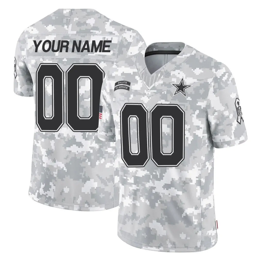 Kooe Custom D.Cowboys Arctic Camo Salute to Service Limited Home Game Any Name & Numbers Stitched Jerseys