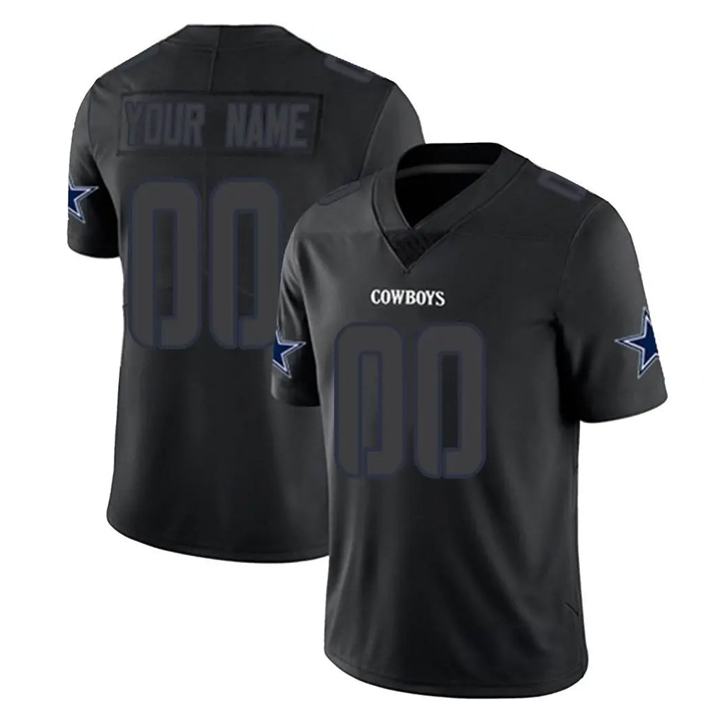 Kooe Custom D.Cowboys Black Impact Limited Home Game Any Name & Numbers Stitched Jerseys