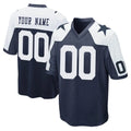 Kooe Custom D.Cowboys Navy-White Alternate Home Game Any Name & Numbers Stitched Jerseys