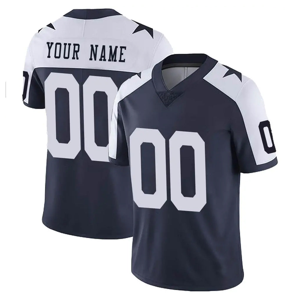 Kooe Custom D.Cowboys Navy-White Limited Alternate Vapor Untouchable Home Game Any Name & Numbers Stitched Jerseys
