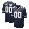 Kooe Custom D.Cowboys Navy Game Stitched Jerseys