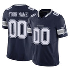 Kooe Custom D.Cowboys Navy Limited Vapor F.U.S.E. Home Game Any Name & Numbers Stitched Jerseys