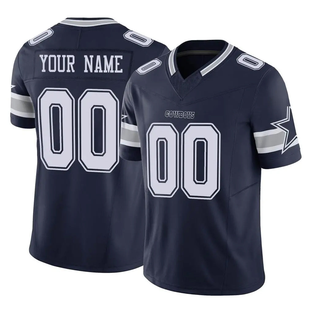 Kooe Custom D.Cowboys Navy Limited Vapor F.U.S.E. Home Game Any Name & Numbers Stitched Jerseys