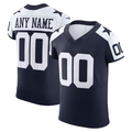 Kooe Custom D.Cowboys Navy Vapor F.U.S.E. Elite Stitched Jerseys