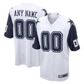 Kooe Custom D.Cowboys White-Navy Home Game Any Name & Numbers Stitched Jerseys