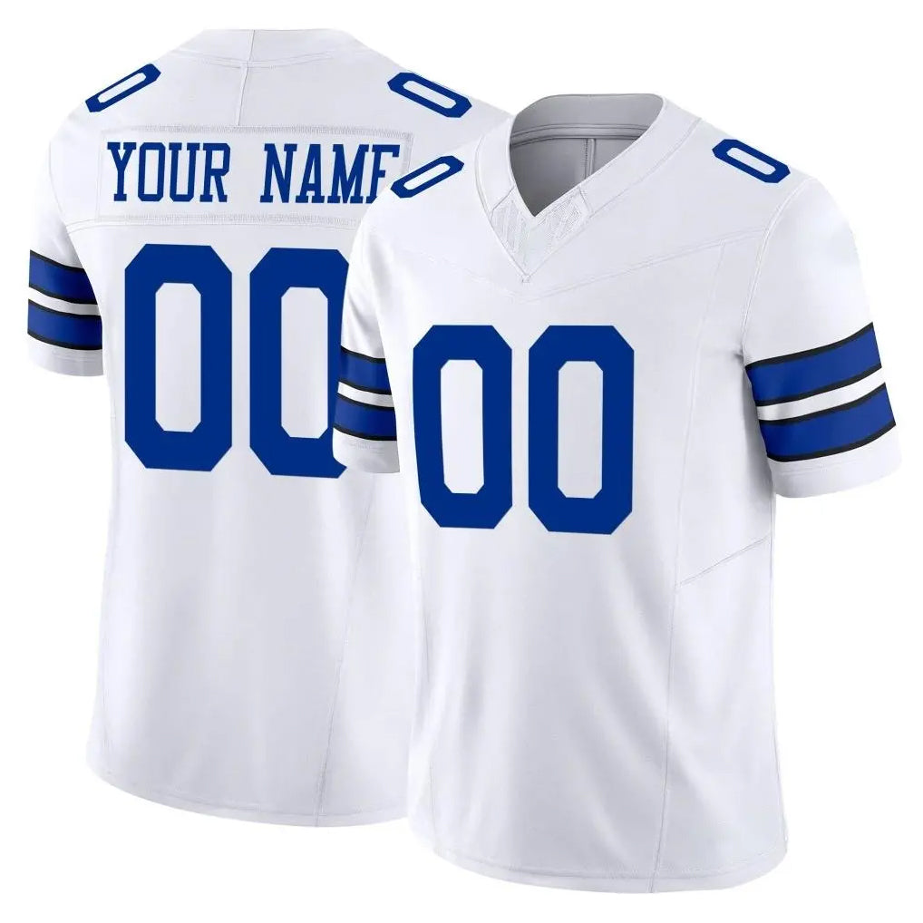 Kooe Custom D.Cowboys White Limited Vapor F.U.S.E. Home Game Any Name & Numbers Stitched Jerseys