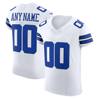 Kooe Custom D.Cowboys White Vapor F.U.S.E. Elite Stitched Jerseys
