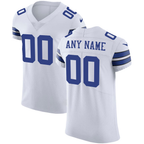 Kooe Custom D.Cowboys White Vapor Untouchable Elite Stitched Jerseys