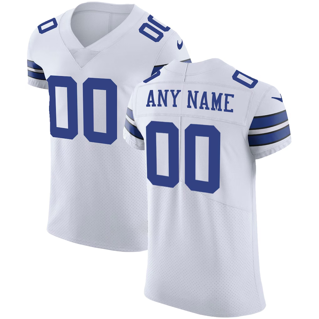Kooe Custom D.Cowboys White Vapor Untouchable Elite Stitched Jerseys