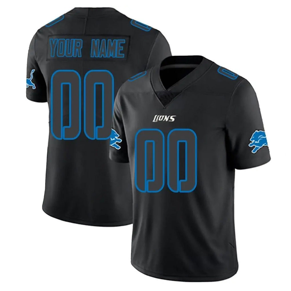 Kooe Custom D.Lions Black Impact Limited Home Game Any Name & Numbers Stitched Jerseys